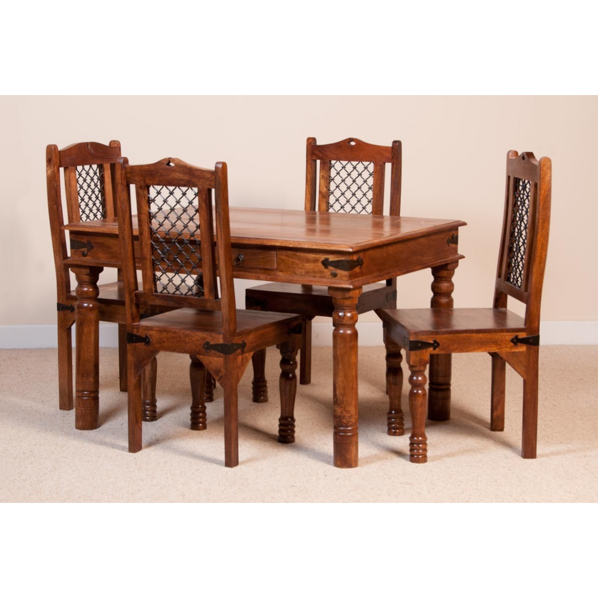Jodhpur Solid Wood Six Seater Dining Set
