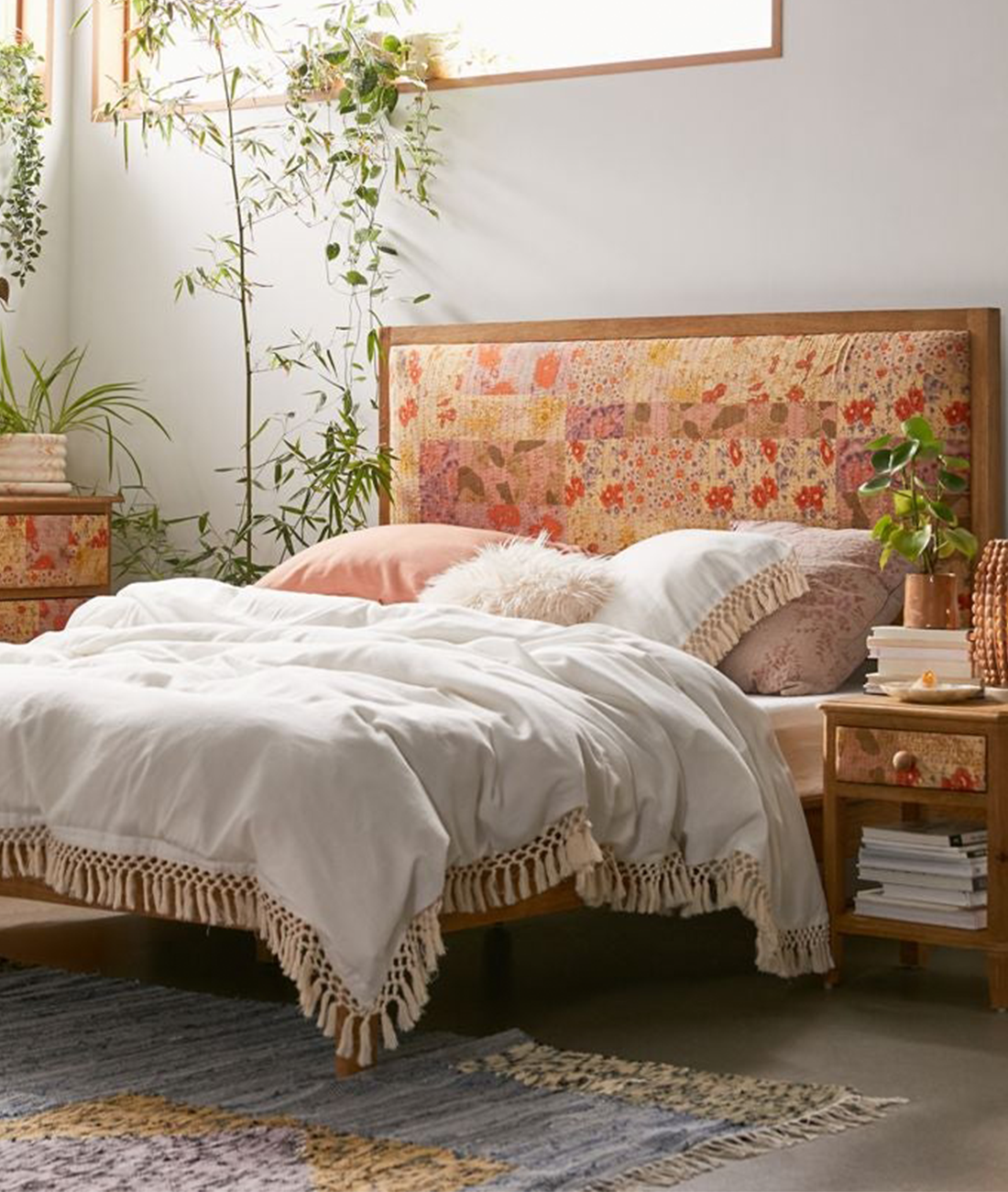 Sicily Solid Wood King Size Bed Without Storage