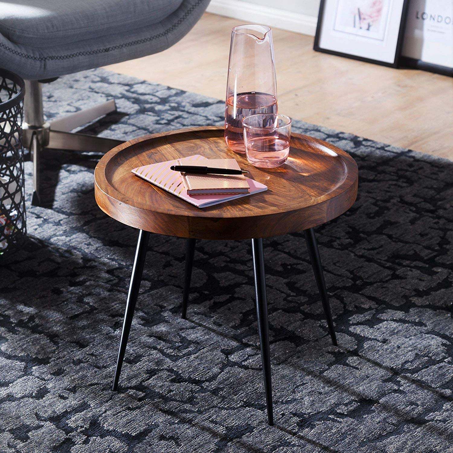 Albi Solid Wood End Table - Lakkadhaara