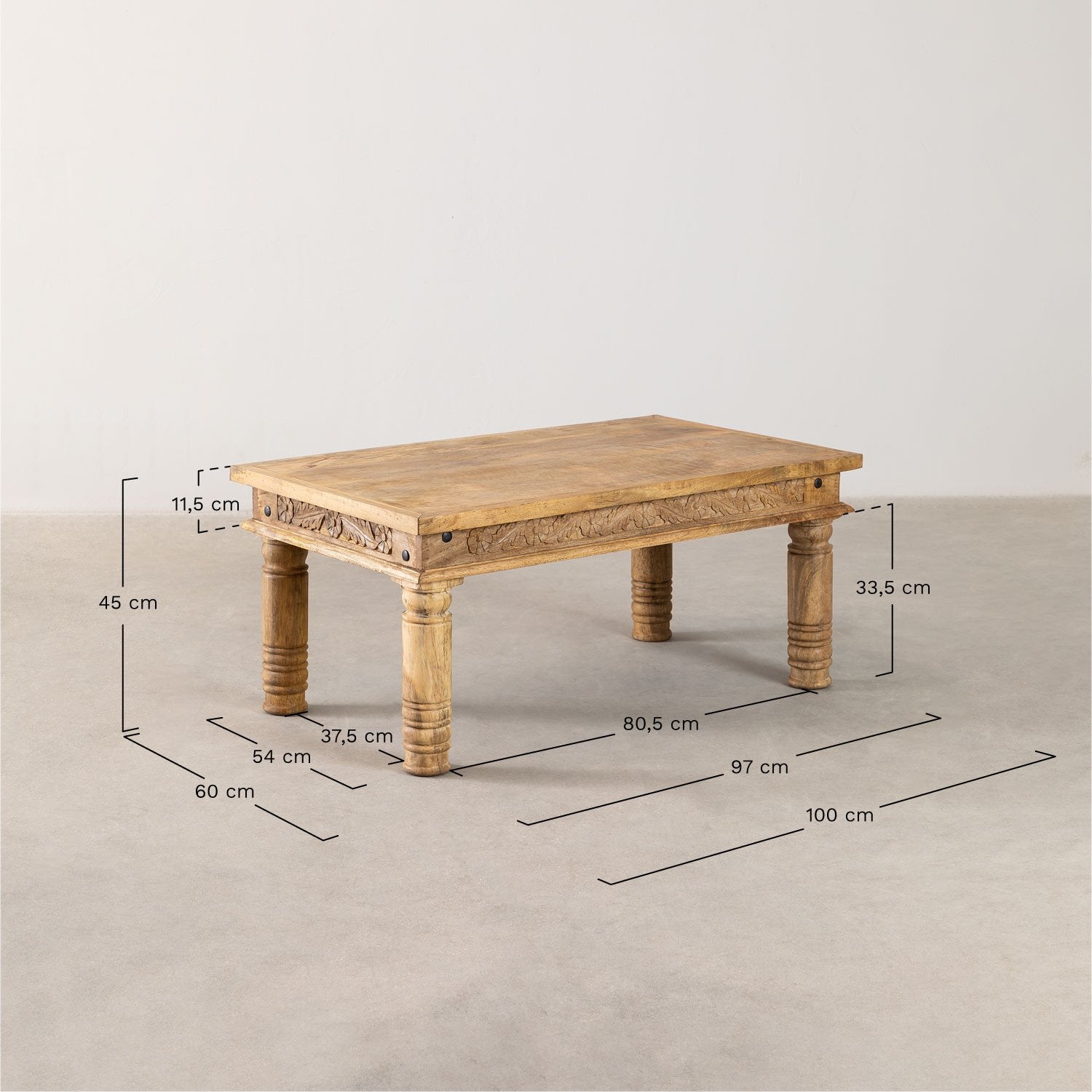Anubis Solid Wood Center Table - Lakkadhaara
