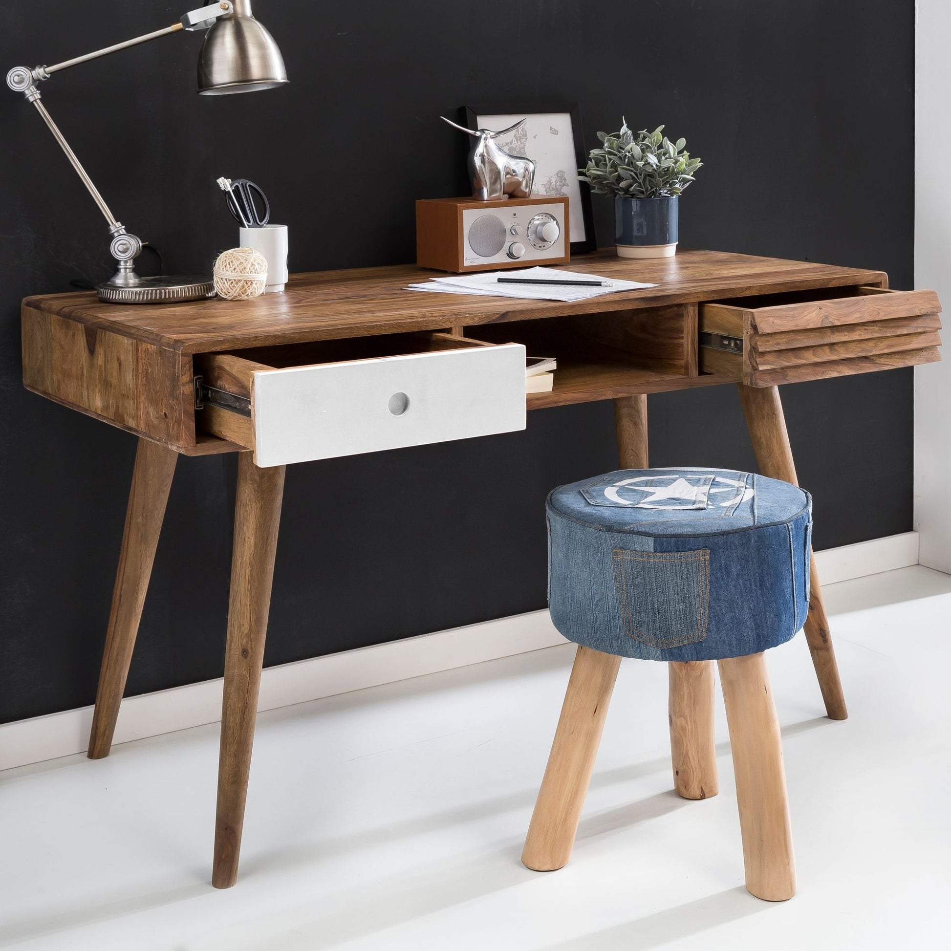 Bionic Solid Wood Study Table - Lakkadhaara