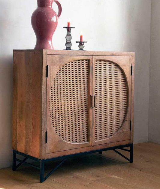 Cane Two-Door Cabinet - Lakkadhaara