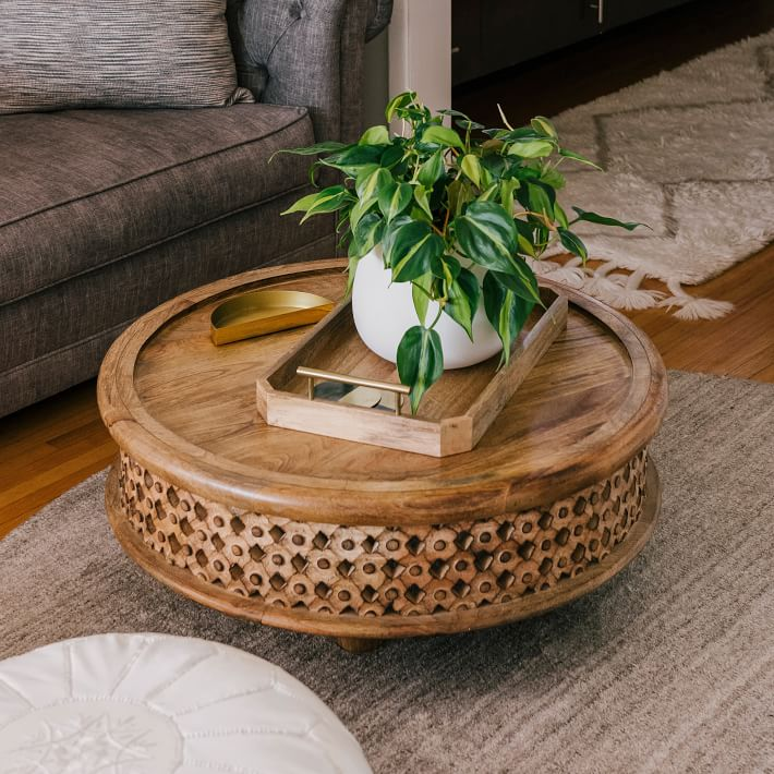 Carved Wooden Coffee Table - Lakkadhaara