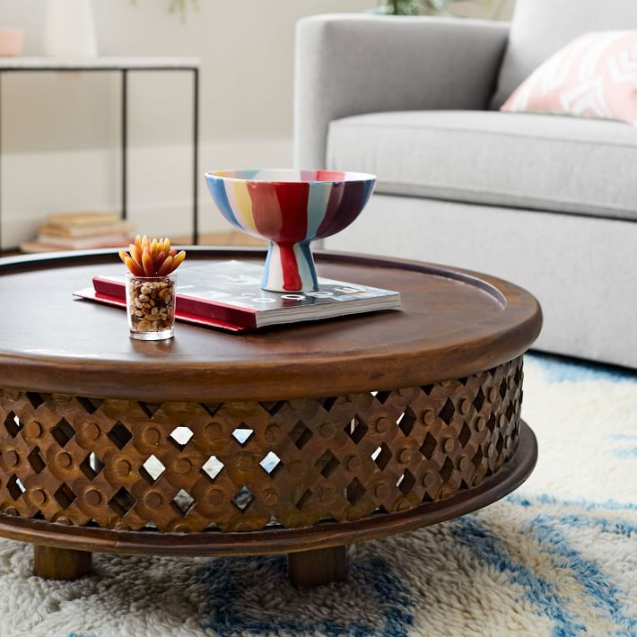 Carved Wooden Coffee Table - Lakkadhaara