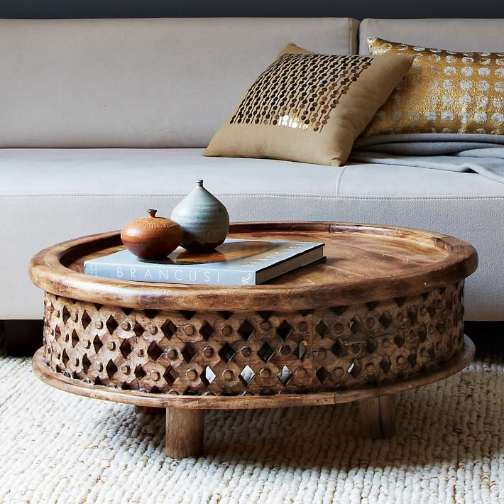 Carved Wooden Coffee Table - Lakkadhaara