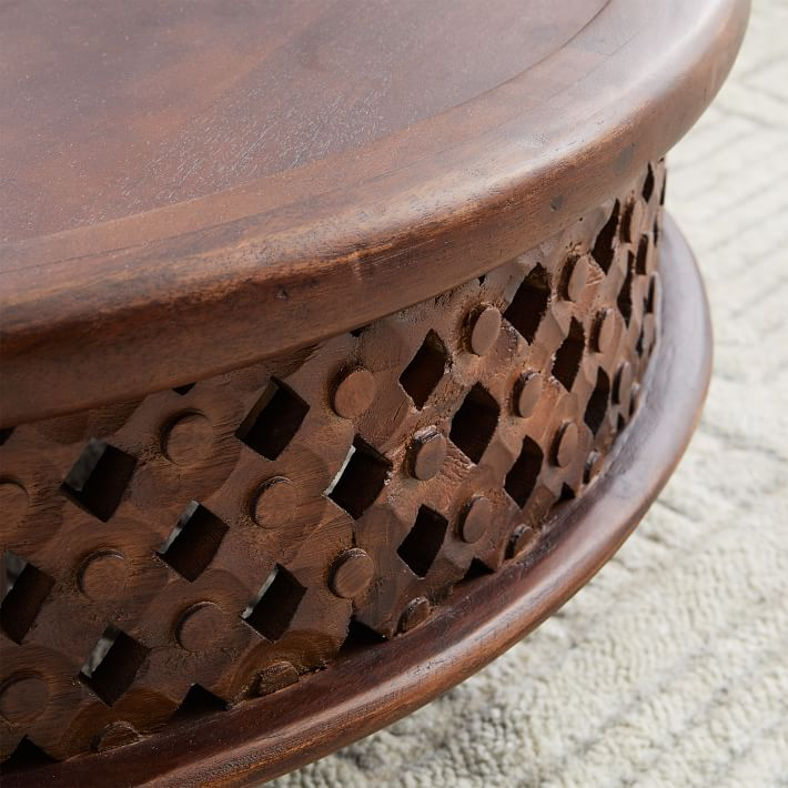 Carved Wooden Coffee Table - Lakkadhaara