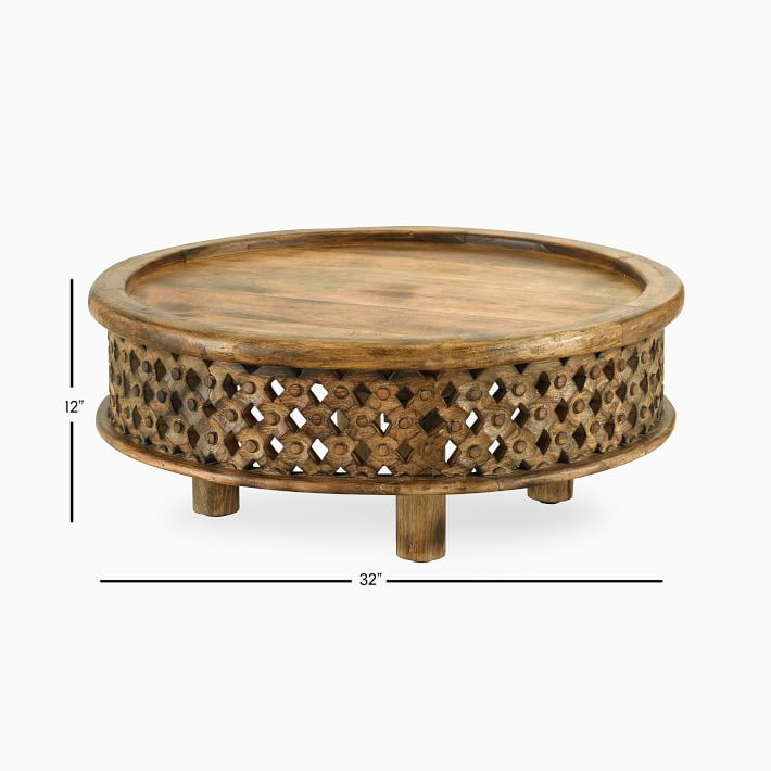 Carved Wooden Coffee Table - Lakkadhaara