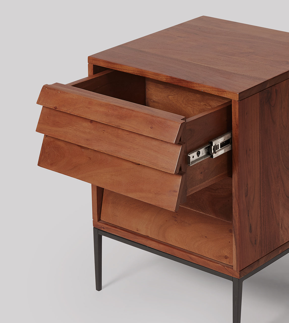 Dazbog Solid Wood Bed Side Table - Lakkadhaara