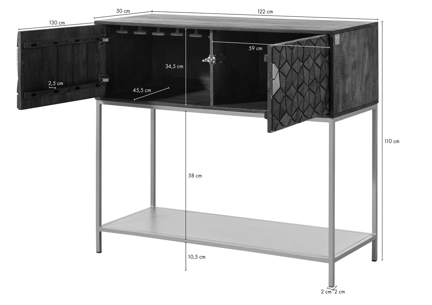 Diamond Mini Bar Cum Console - Lakkadhaara