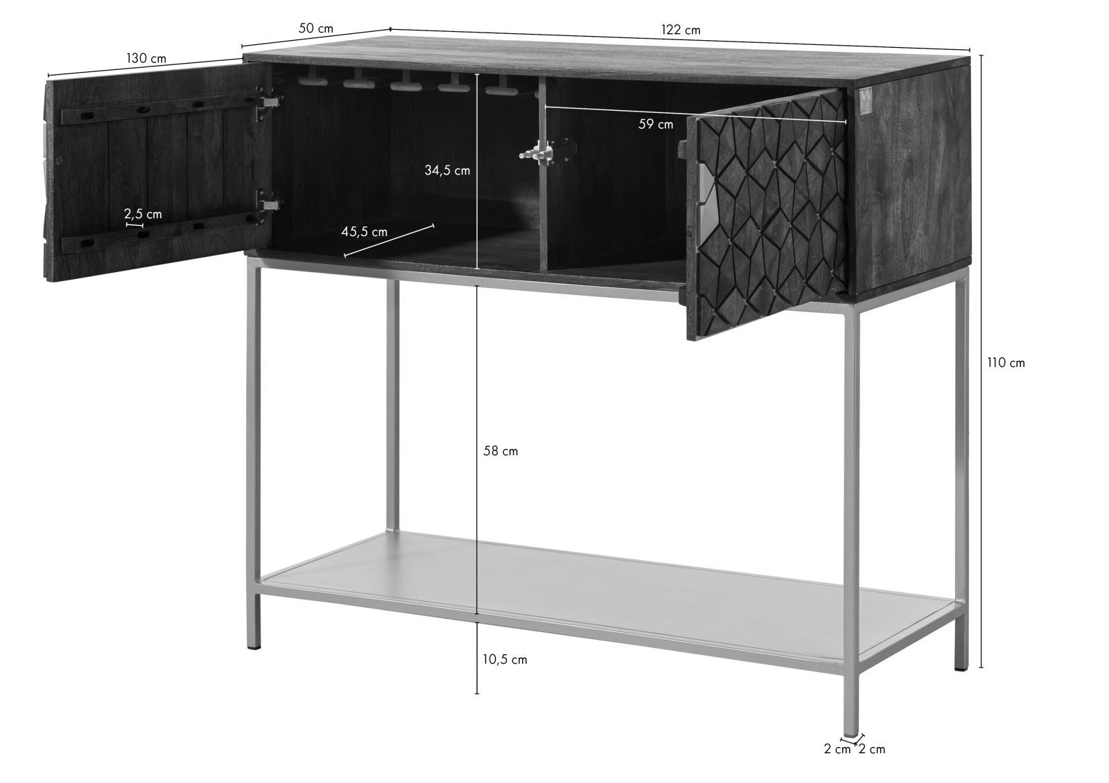 Diamond Mini Bar Cum Console - Lakkadhaara