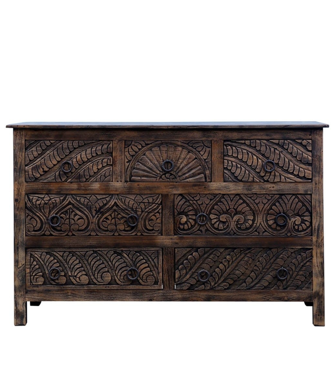 Augusta Hand Carved Chest Of Seven Drawers