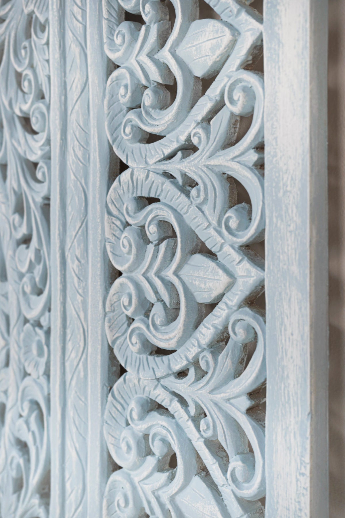 Distressed Blue Headboard - Lakkadhaara