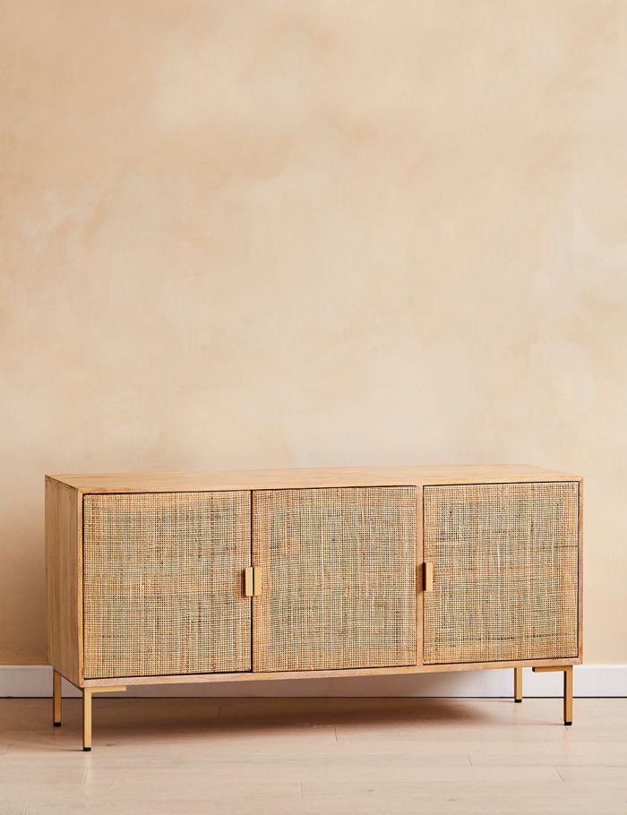 Divi Ratten Divi Rattan Webbed Large Sideboard - Mango Wood Rattan Sideboard India ...