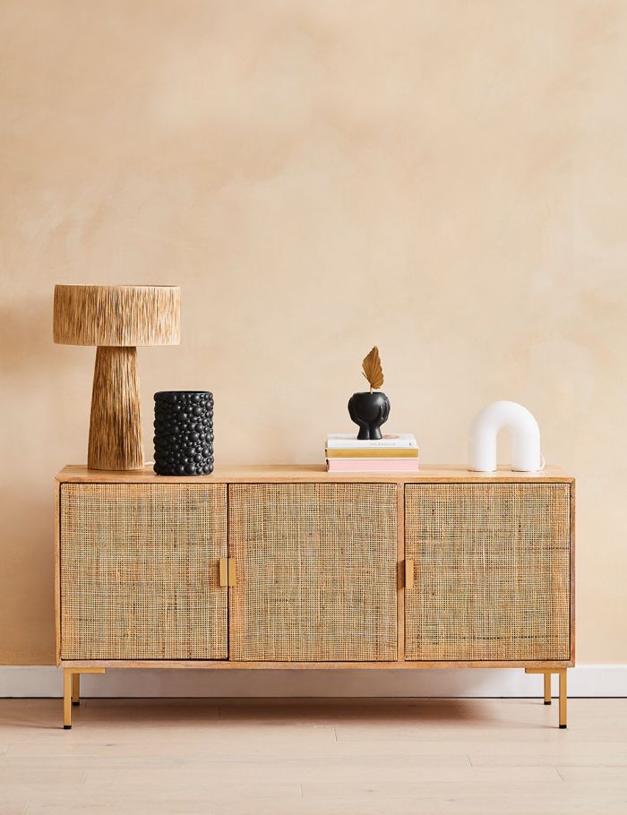Divi Rattan Webbed Large Sideboard - Lakkadhaara