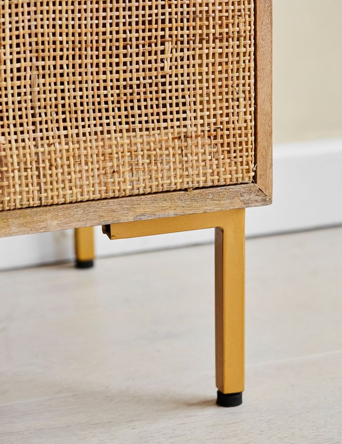 Divi Rattan Webbed Sideboard - Mango Wood Rattan Sideboard India ...