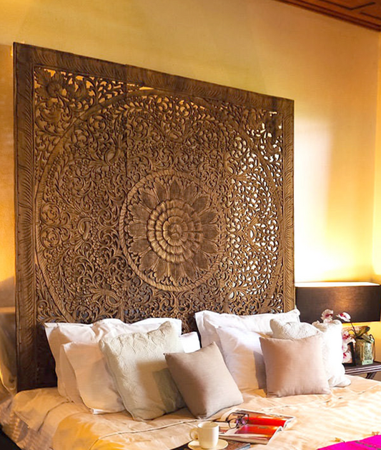 Emily Carved Wall Headboard - Lakkadhaara