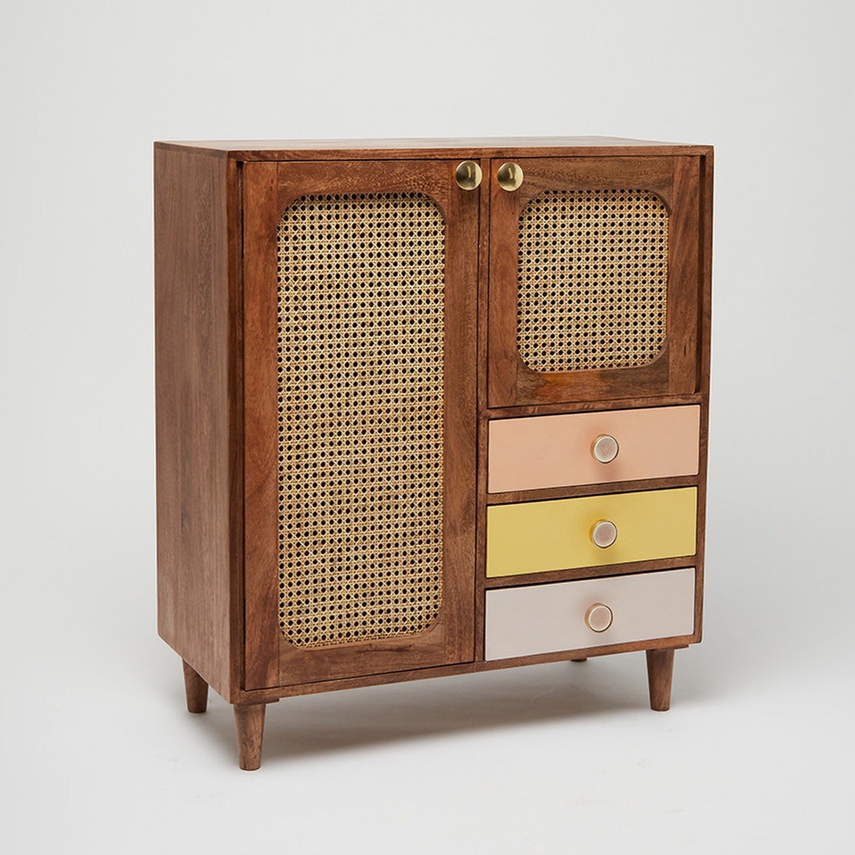 Erato Rattan Mini Wardrobe Cum Cupboard - Lakkadhaara