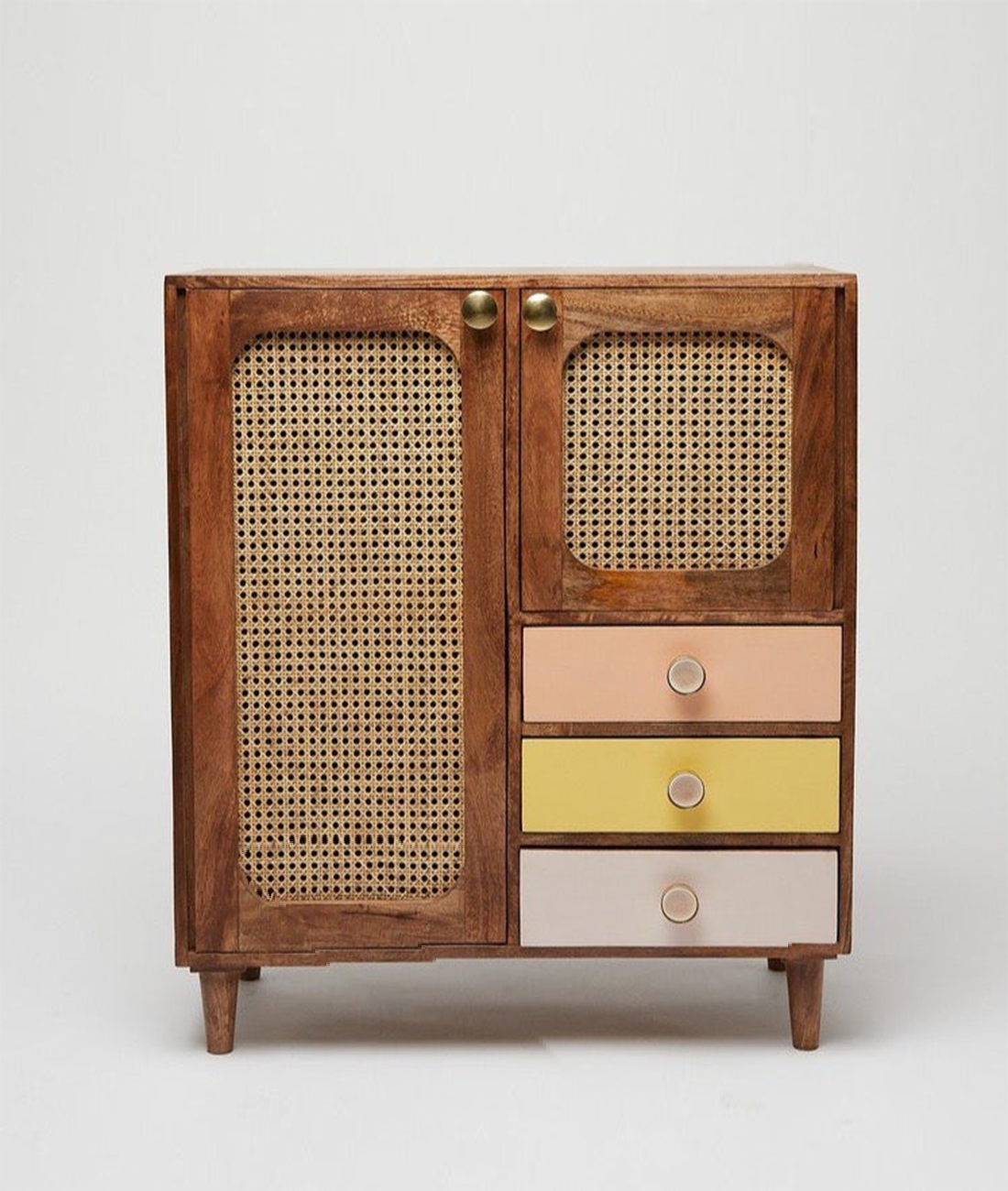 Erato Rattan Mini Wardrobe Cum Cupboard - Lakkadhaara