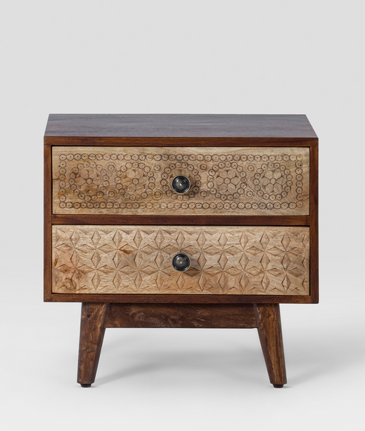 Flora Handcarved Bedside - Lakkadhaara