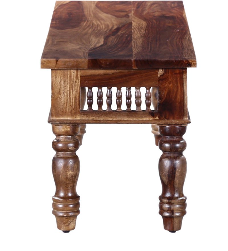 Ghirli Solid Wood 6 Seater Dining Table Set - Lakkadhaara