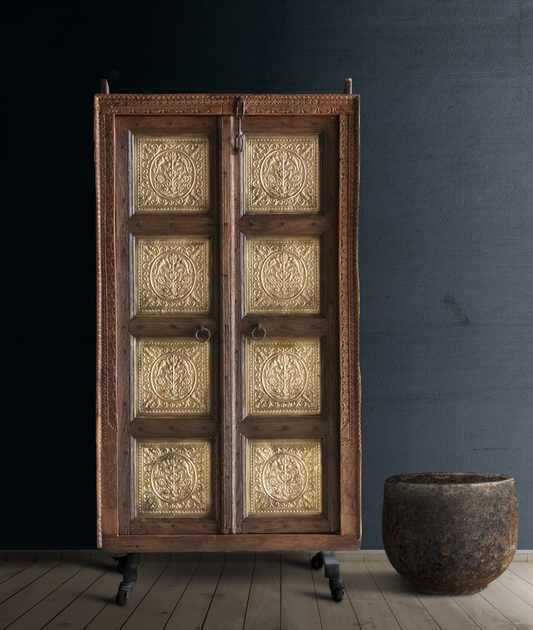 Handcarved Wooden Indian Door - Lakkadhaara