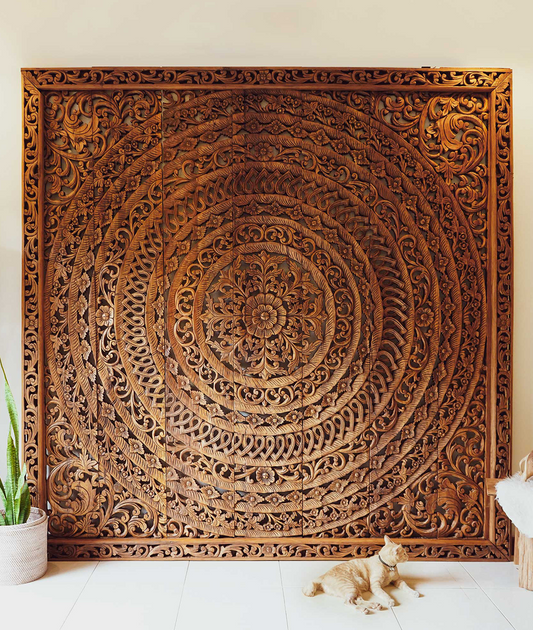 Hazel Carved Headboard - Lakkadhaara