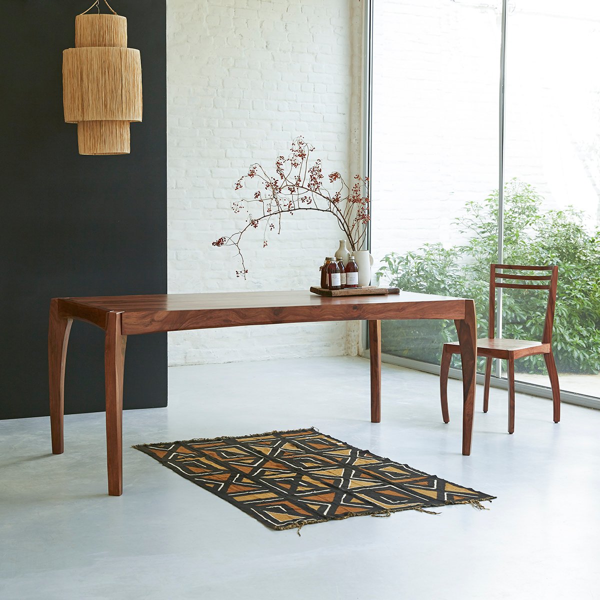 Hector Solid Wood Dining Table - Lakkadhaara