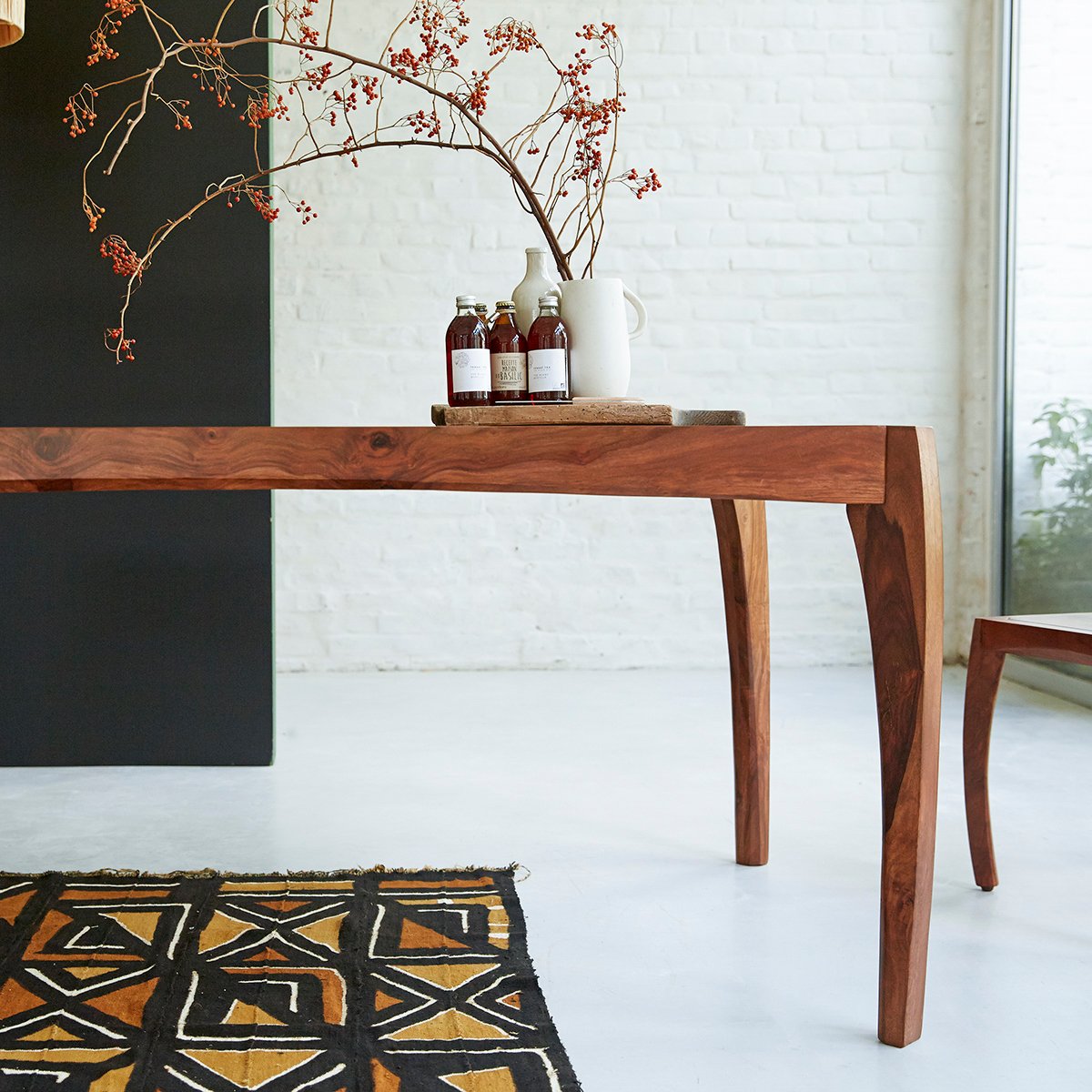 Hector Solid Wood Dining Table - Lakkadhaara