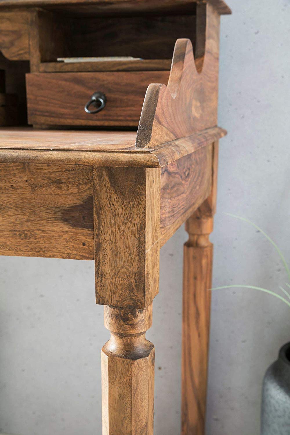Jaipur Solid Wood Study Table With Three Drawers - Lakkadhaara