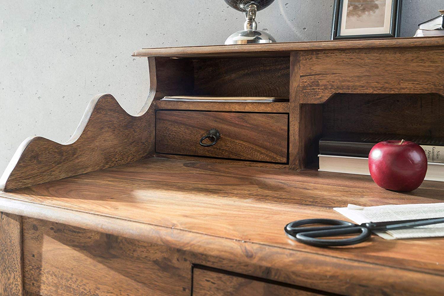 Jaipur Solid Wood Study Table With Three Drawers - Lakkadhaara