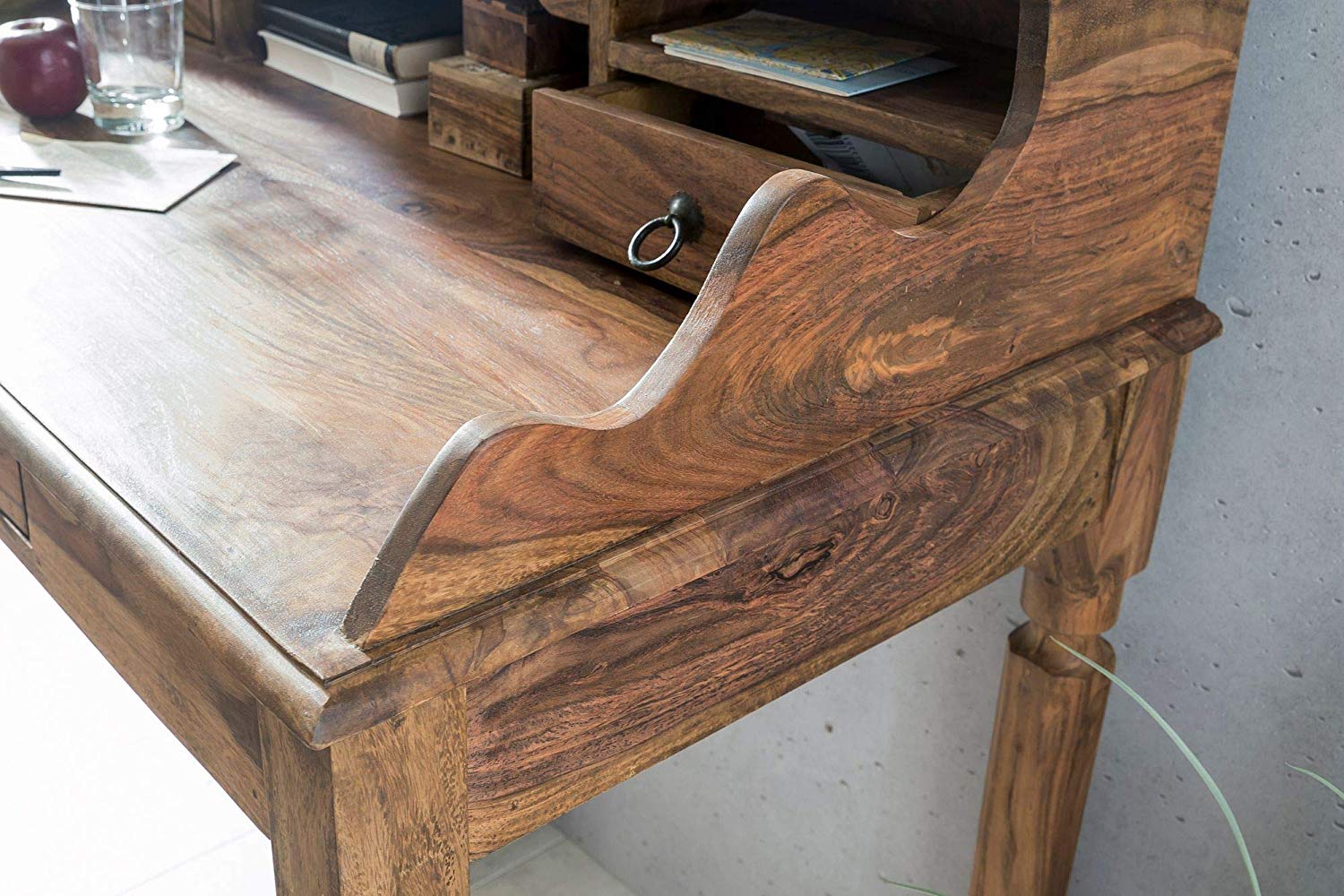 Jaipur Solid Wood Study Table With Three Drawers - Lakkadhaara
