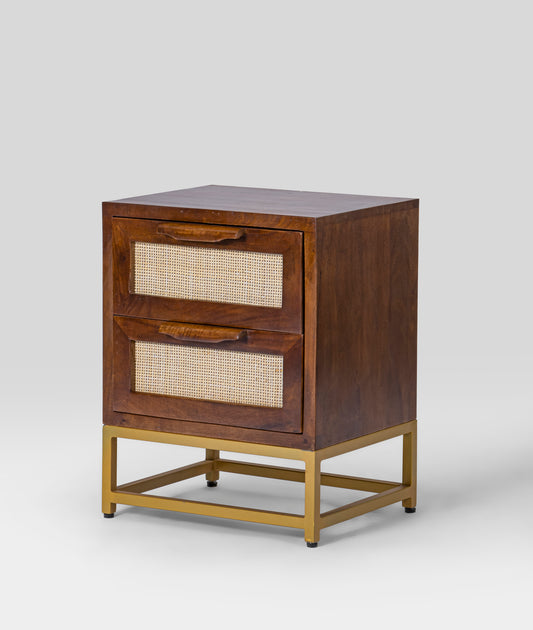 Kaveer Rattan Bedside Table - Lakkadhaara