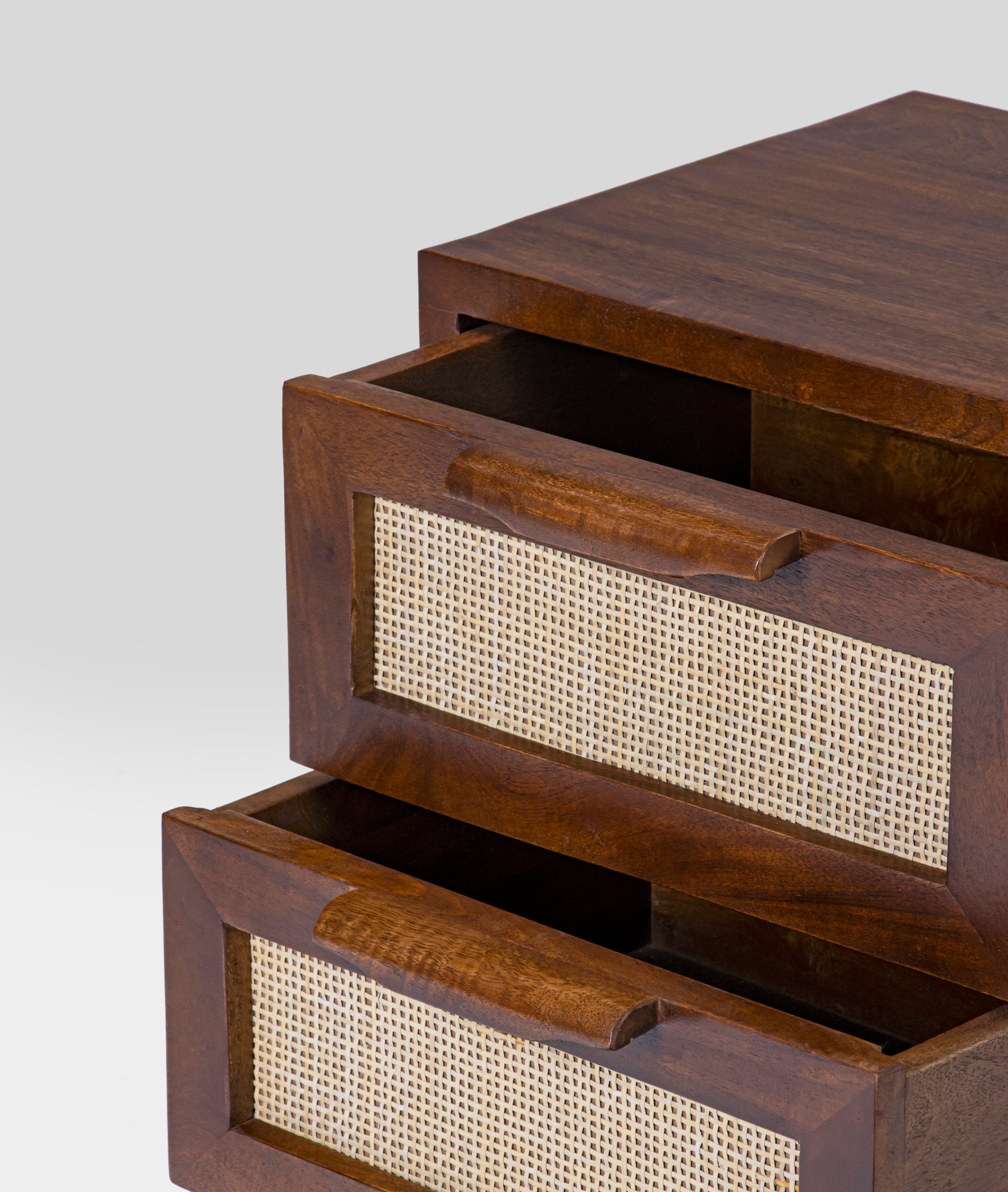 Kaveer Rattan Bedside Table - Lakkadhaara