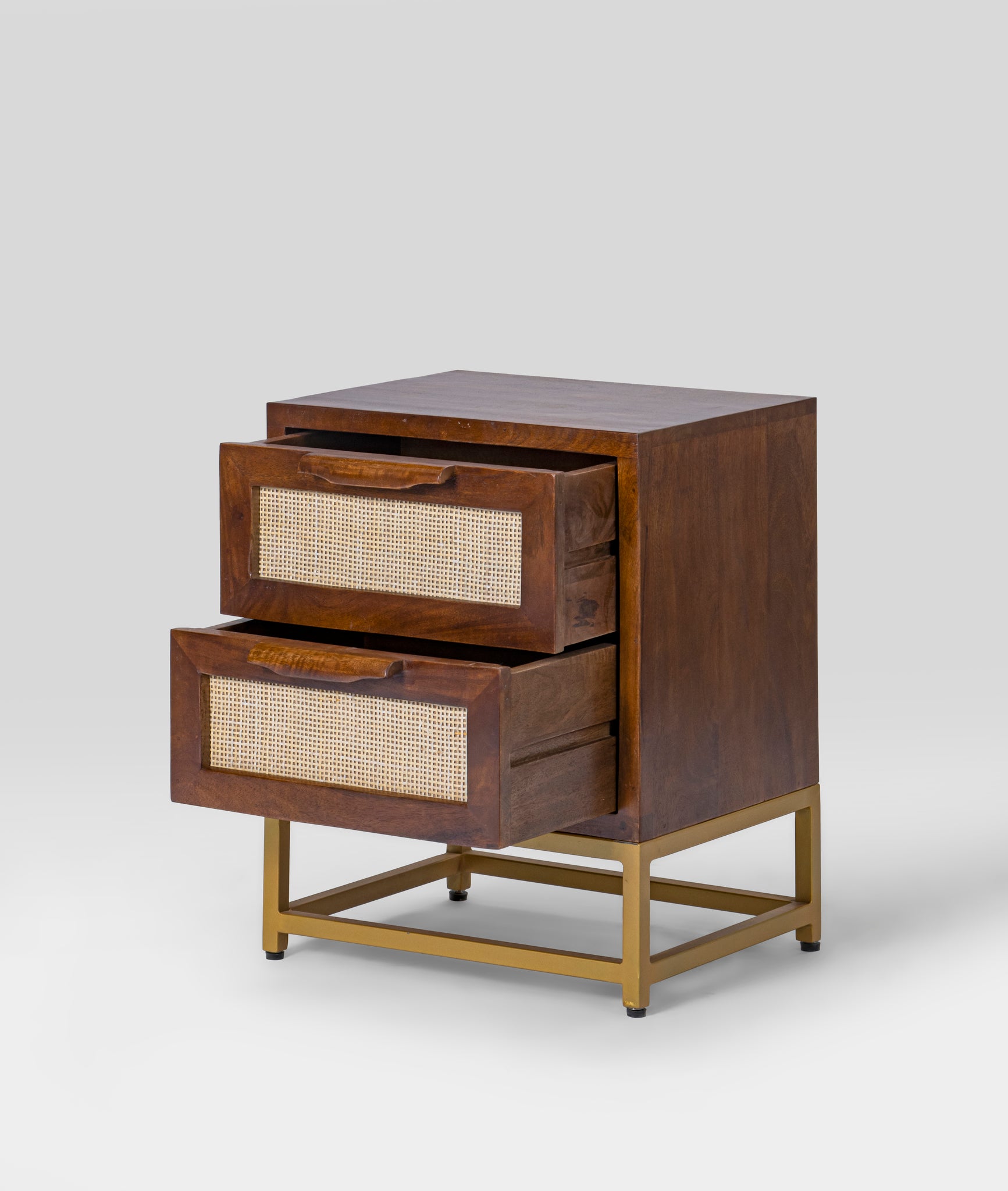 Kaveer Rattan Bedside Table - Lakkadhaara