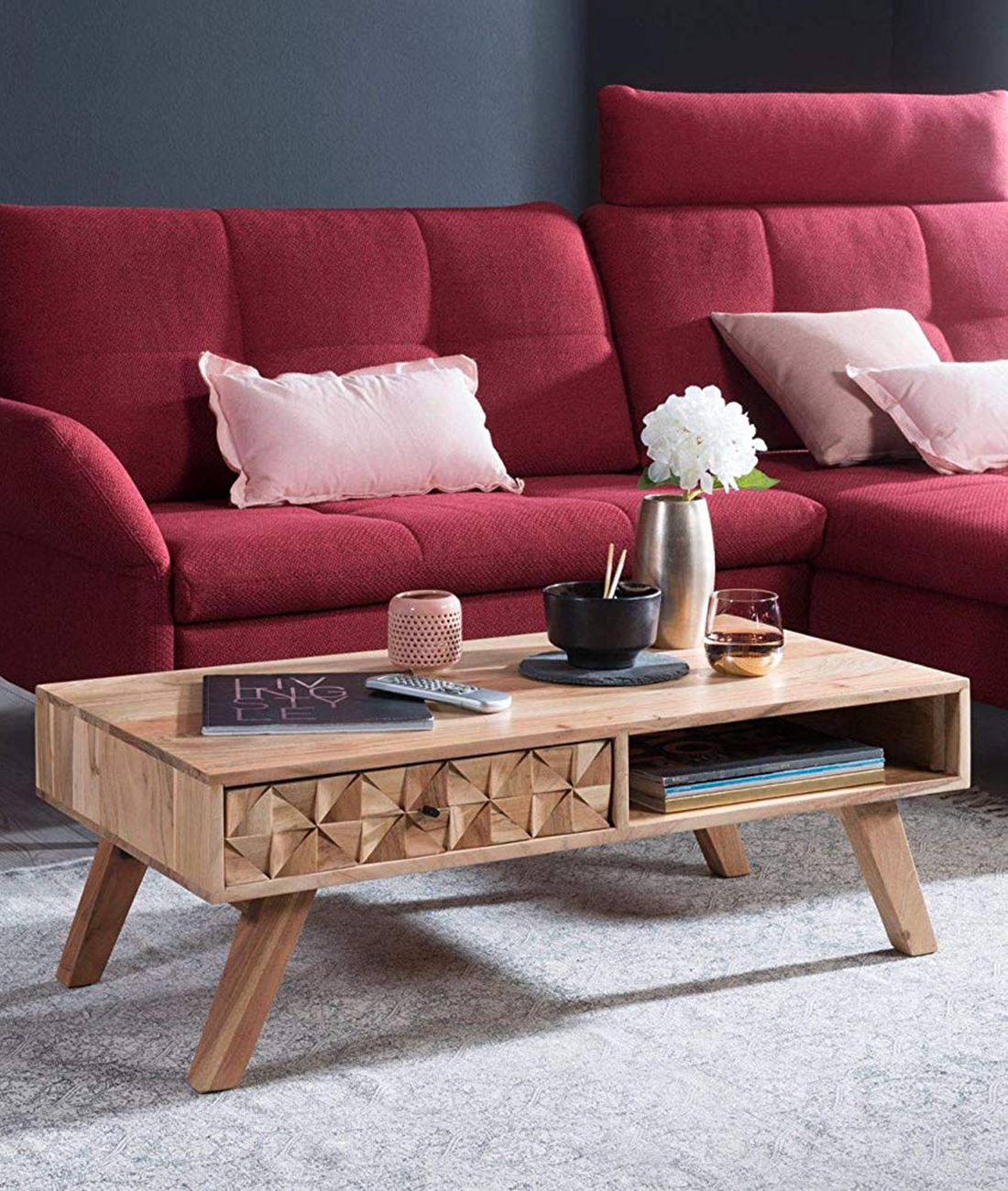 La Mans Solid Wood Center Table - Lakkadhaara