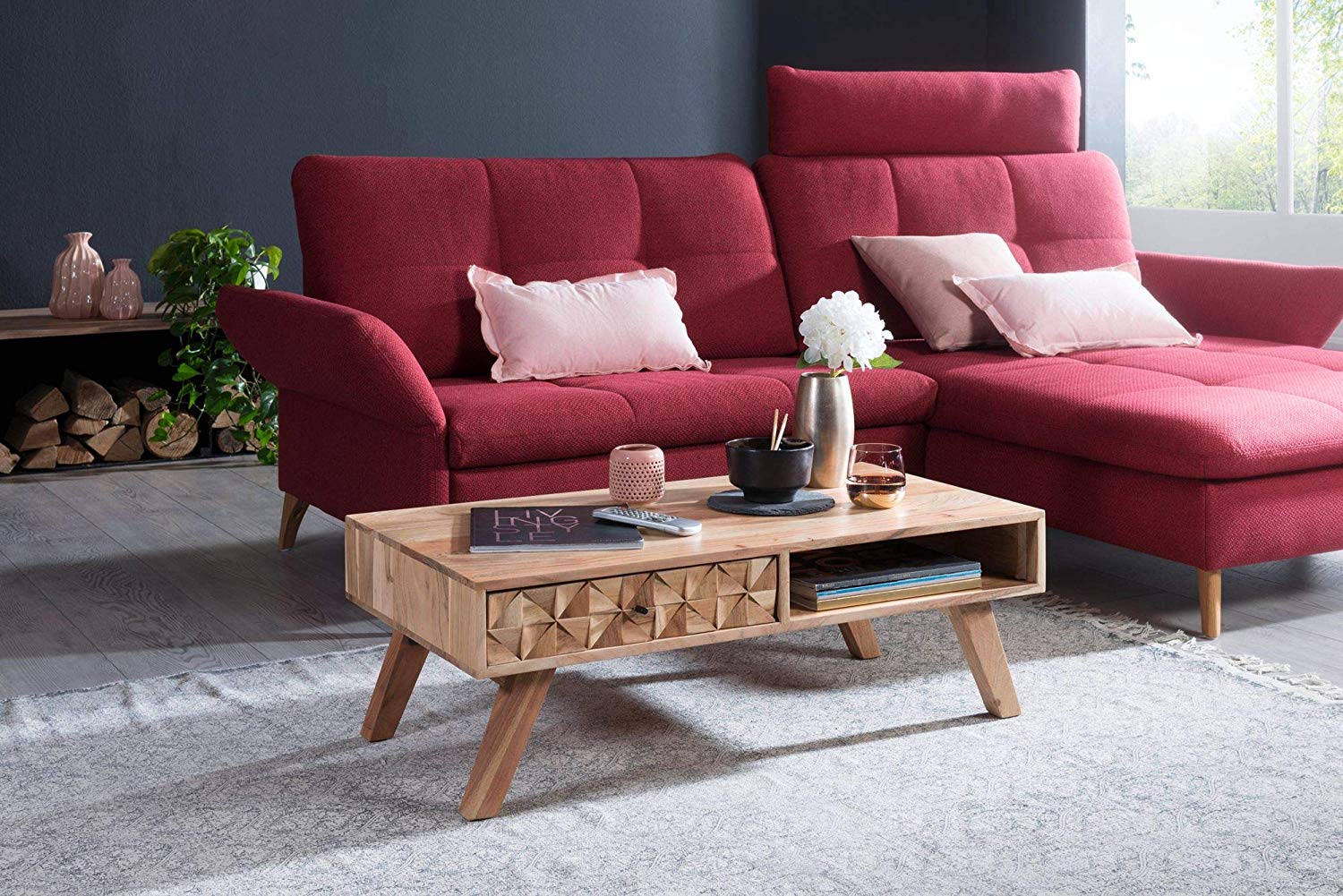 La Mans Solid Wood Center Table - Lakkadhaara