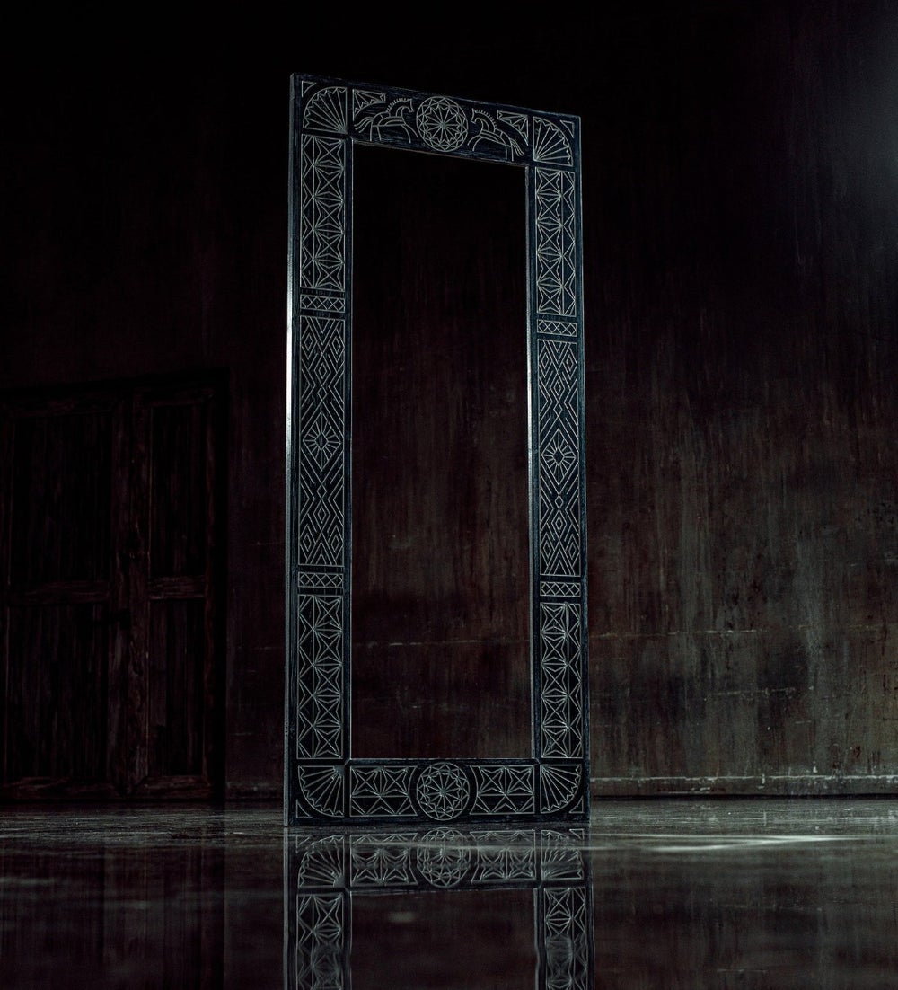 Tribal Carved Mirror
