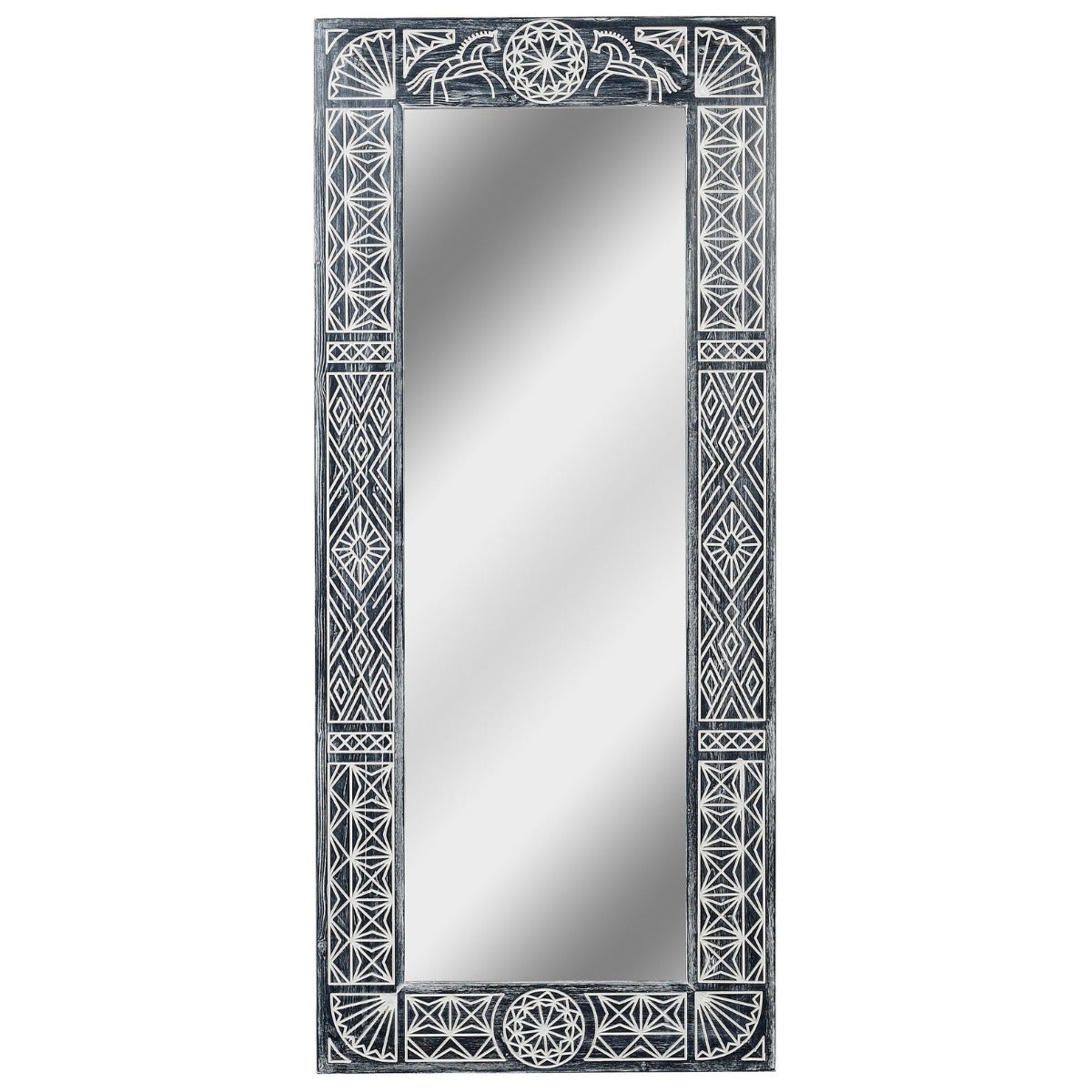 Tribal Carved Mirror