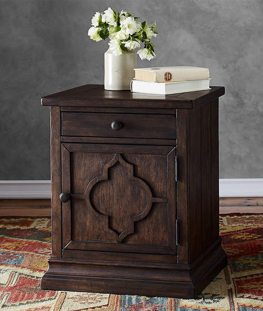 Leila Solid Wood Bed Side Table - Lakkadhaara