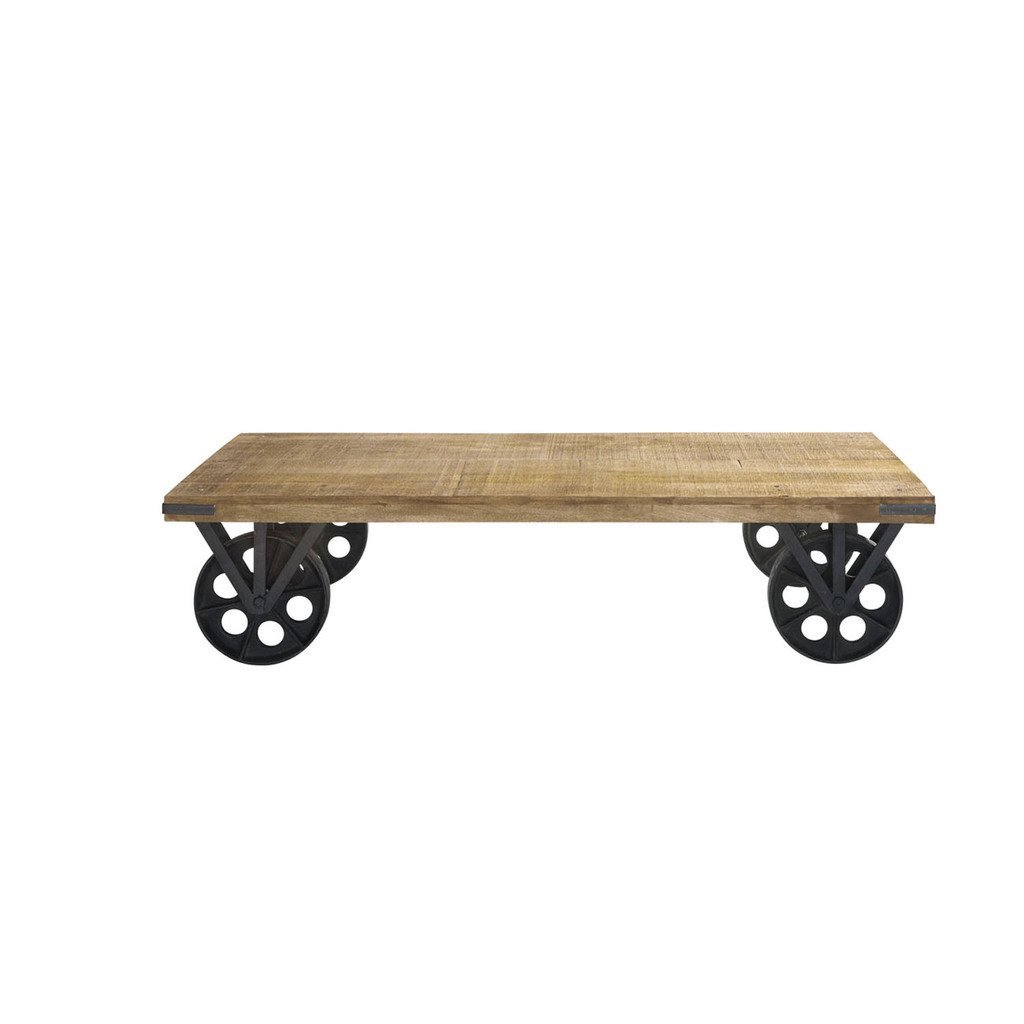 Lycia Coffee Table With Wheels - Lakkadhaara