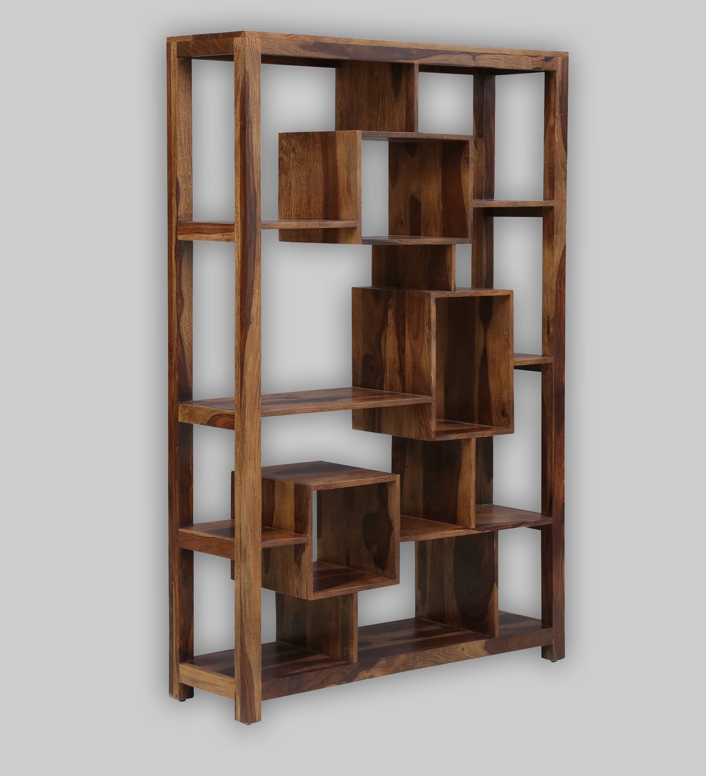 Mid-Century Solid Wood Bookshelf - Lakkadhaara