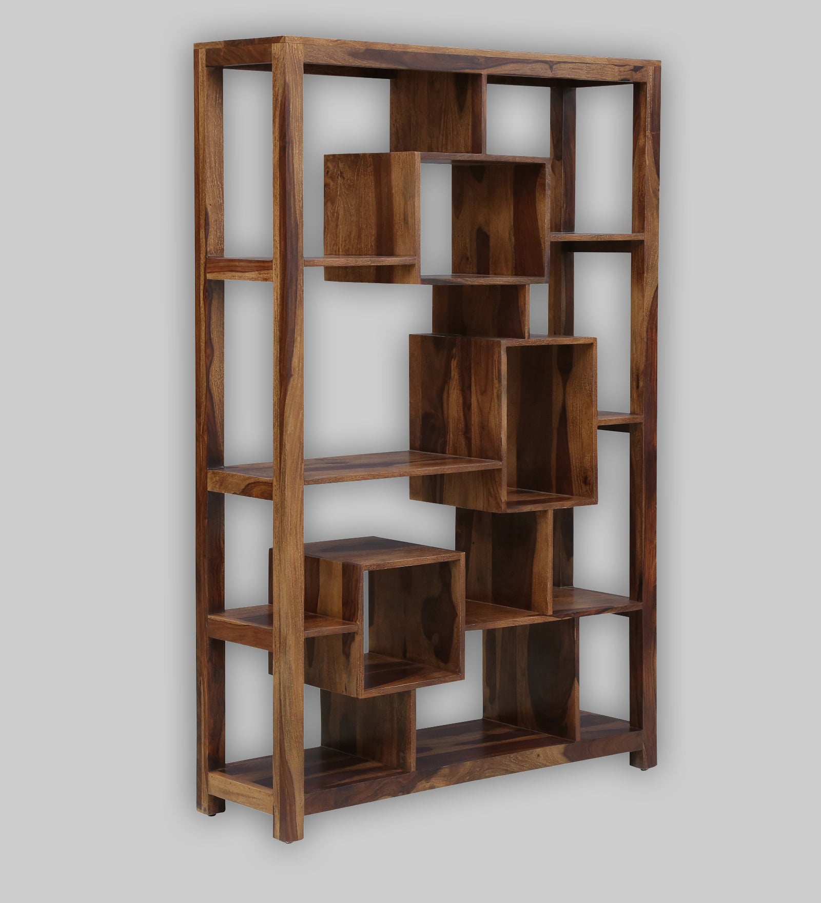Mid-Century Solid Wood Bookshelf - Lakkadhaara