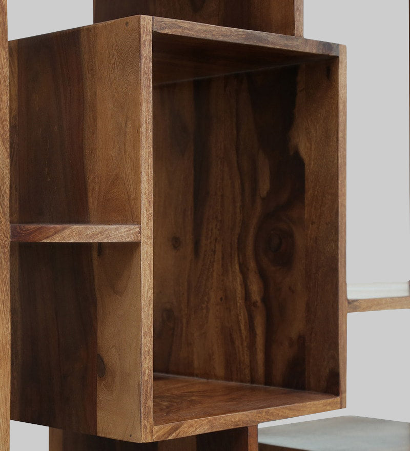 Mid-Century Solid Wood Bookshelf - Lakkadhaara