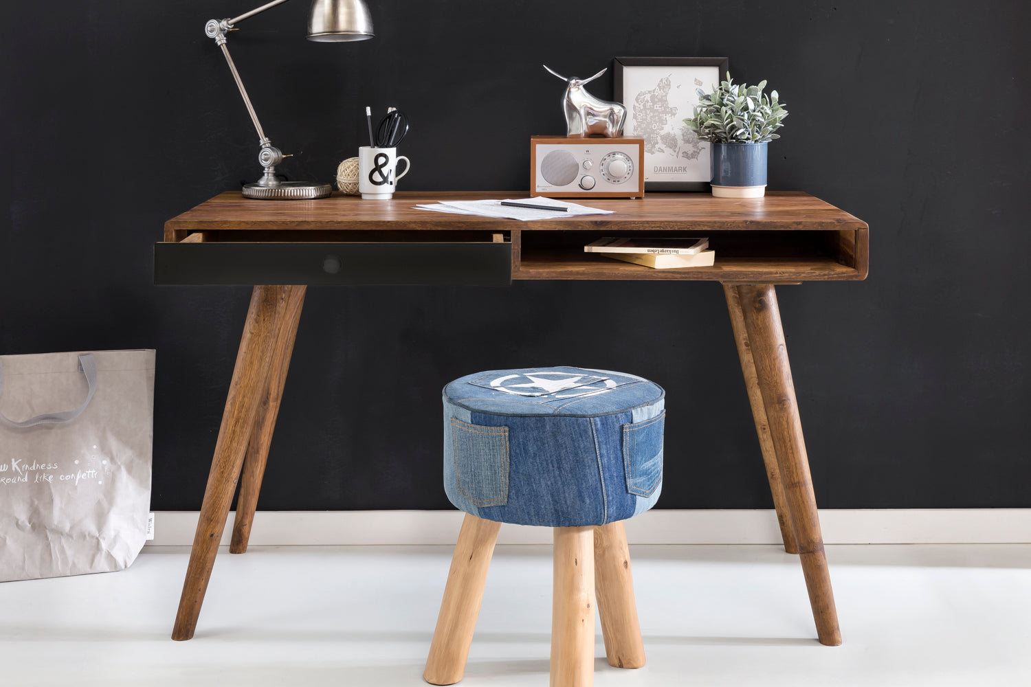 Porto Solid Wood Study Table - Lakkadhaara