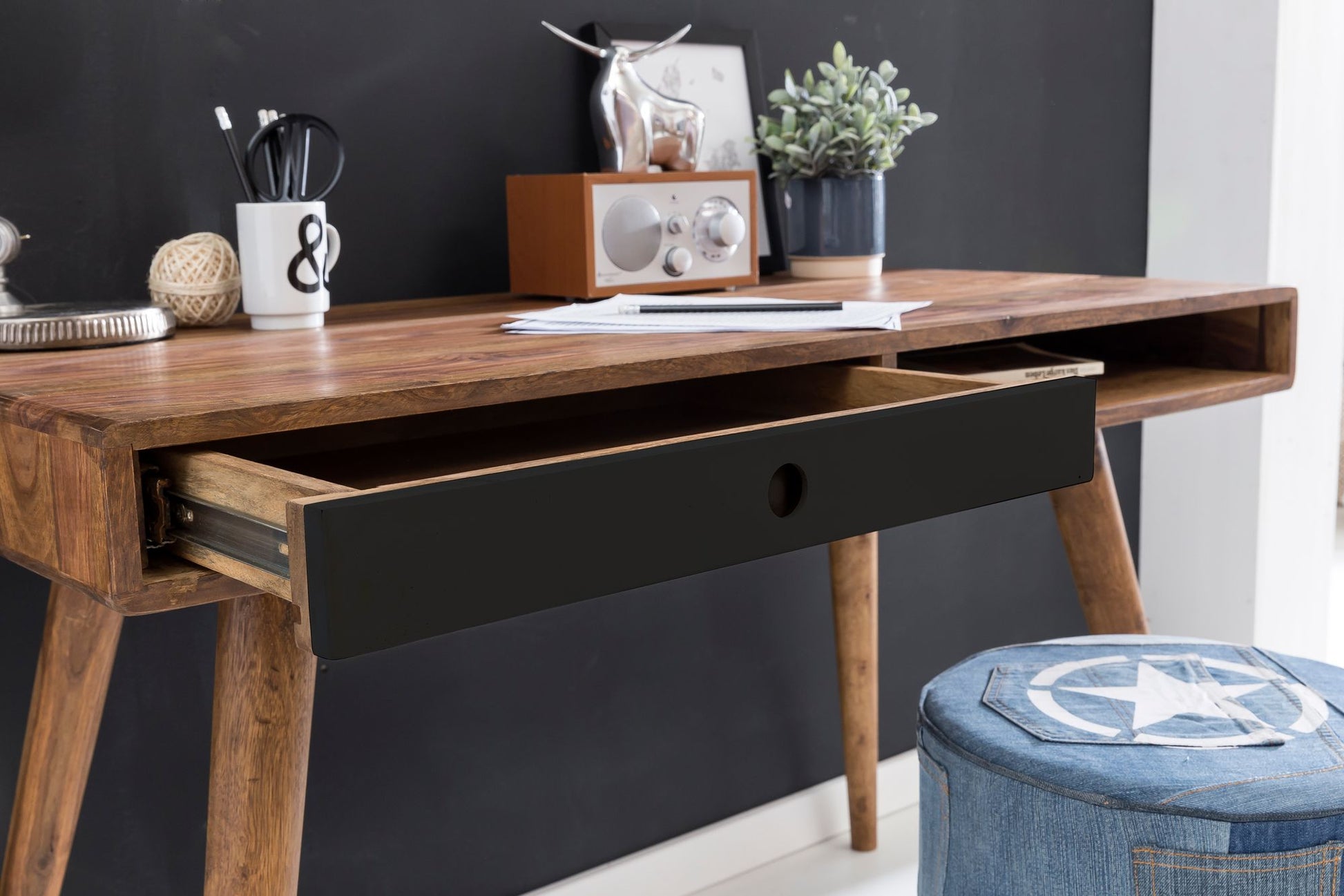 Porto Solid Wood Study Table - Lakkadhaara