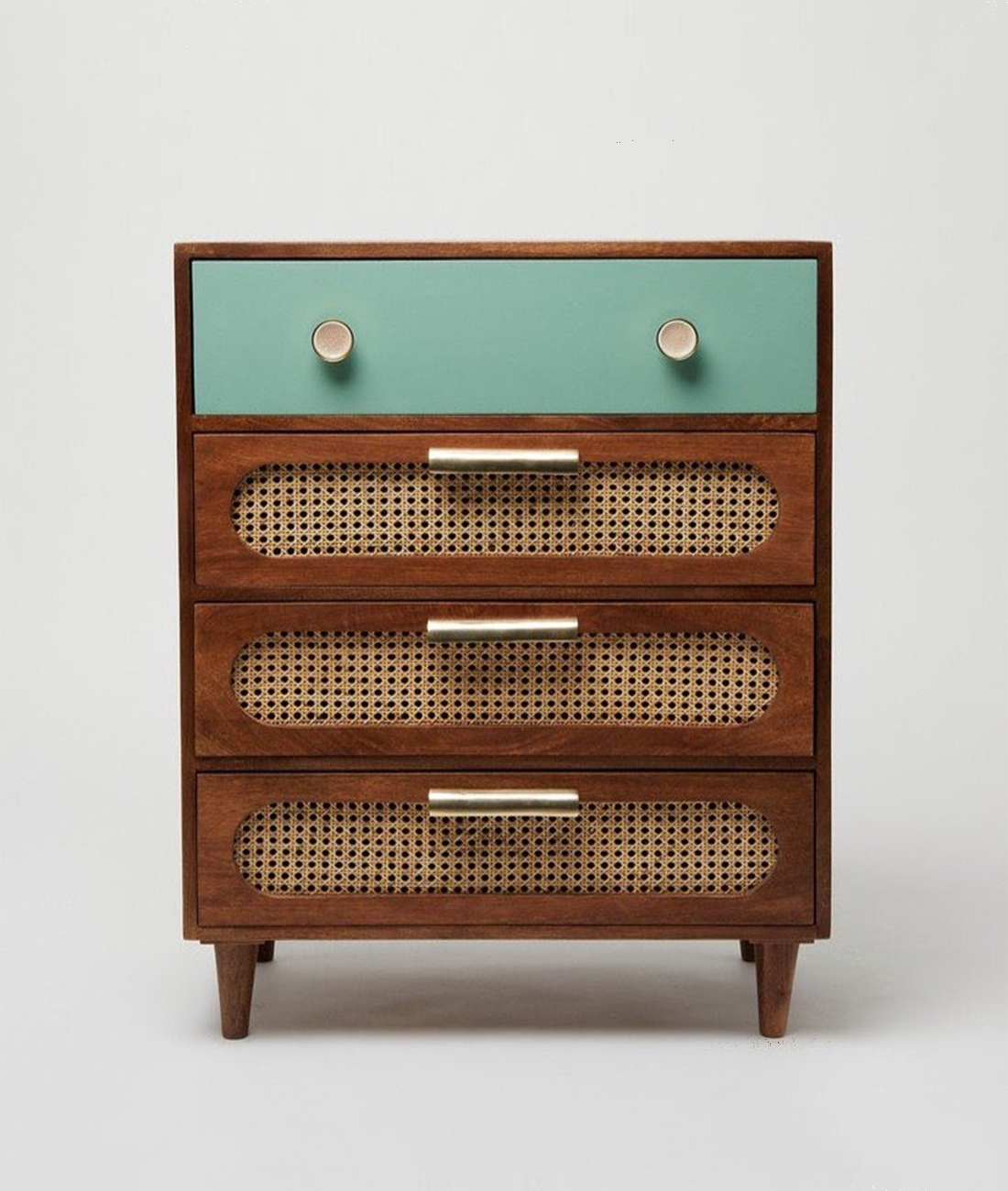Rattan Solid Wood Small Chest of Drawer - Lakkadhaara