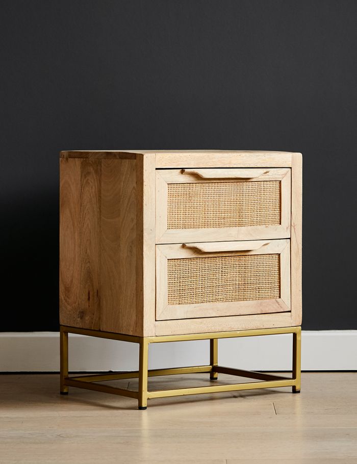 Rattan Webbed Side Table - Lakkadhaara