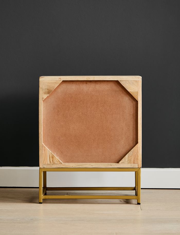 Rattan Webbed Side Table - Lakkadhaara