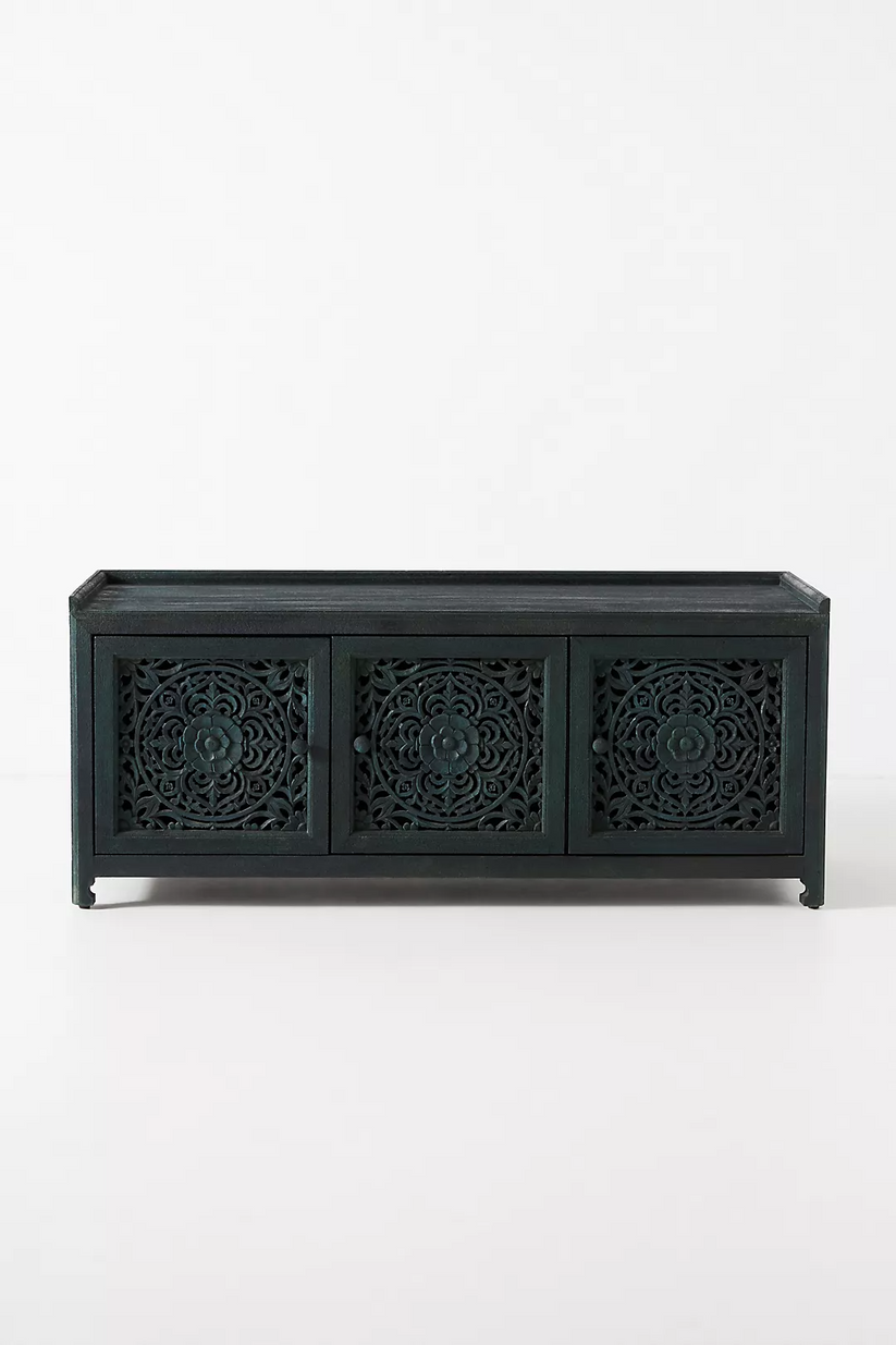 Saket Storage Bench - Mango Wood Hand Carved Storage Bench India ...
