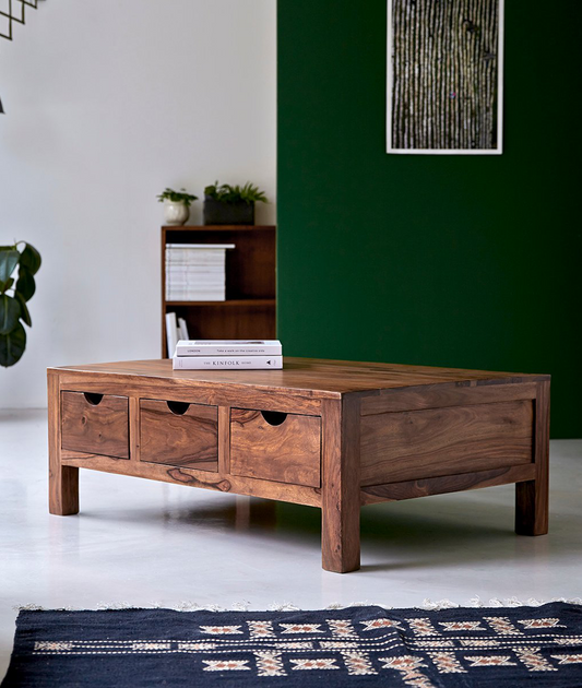 Timaru Coffee Table With Six Drawers - Lakkadhaara